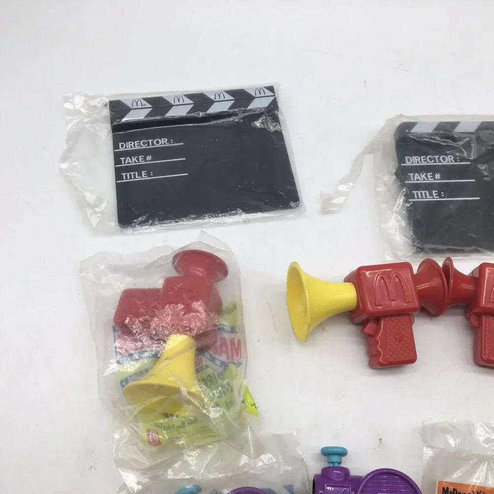 1993 McDonald's Makin' Movies Happy Meal Toy Set Director's Megaphone Camera